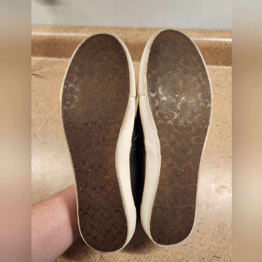 COACH New York Men’s Leather Slip-On Sneaker Size 12D - Picture 6 of 8